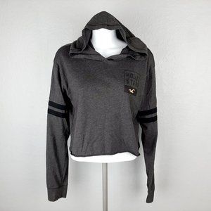 Hollister Women's Cropped Hooded Long Sleeve T-shi